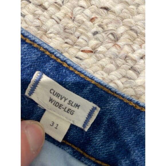 Madewell Curvy Slim Wide Leg Crop Raw Hem Size 31 - Picture 9 of 10